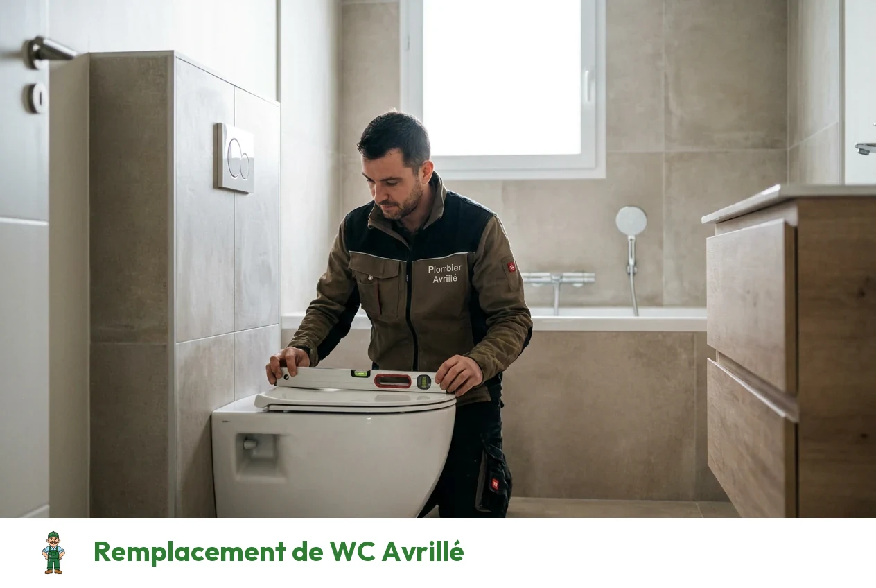 Remplacement de WC à Avrillé